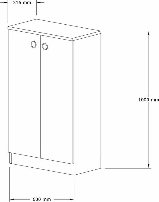 Dulap pentru pantofi Defne Sapphire Oak