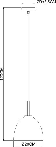 Lustră pe cablu Globo 15464H ADARA 1xE27/60W/230V