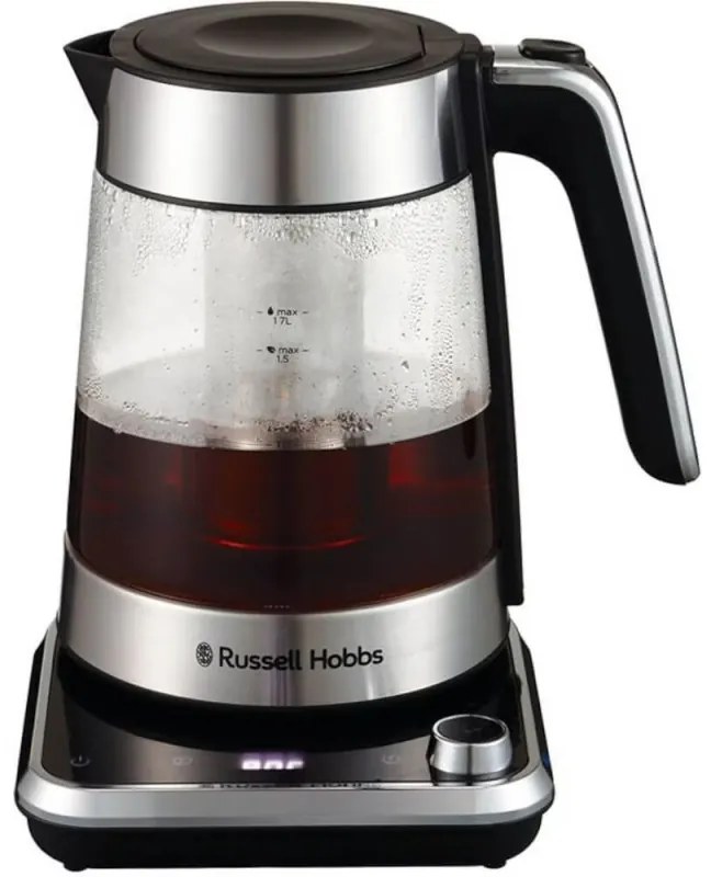 Cana electricа Russell Hobbs Attentiv 26200-70, 3000W, 1,7 l, Infuzor, Control temperatura, Timer, Inox/Negru