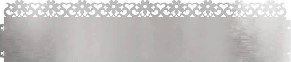 vidaXL Borduri pentru gazon 10 pcs Argintiu 103 x 0,05 x 22 cm