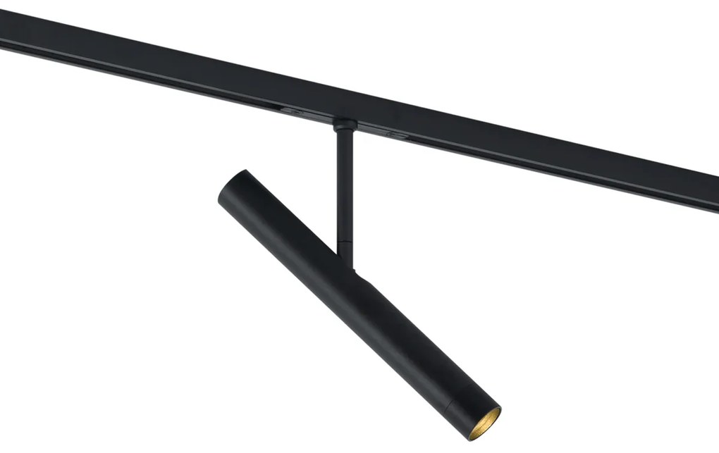 Spot modern negru pentru sistem de șină monofazat - Slimline Avery