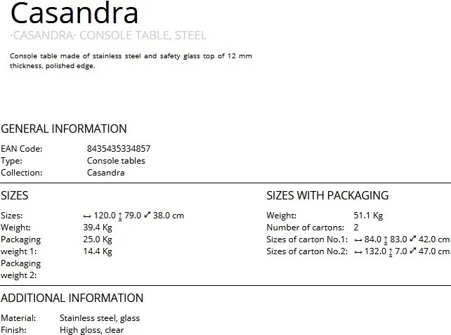 Consola eleganta design luxuriant Casandra