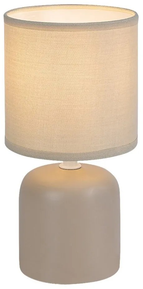 Lampa de masa ceramica si abajur bej Daphni