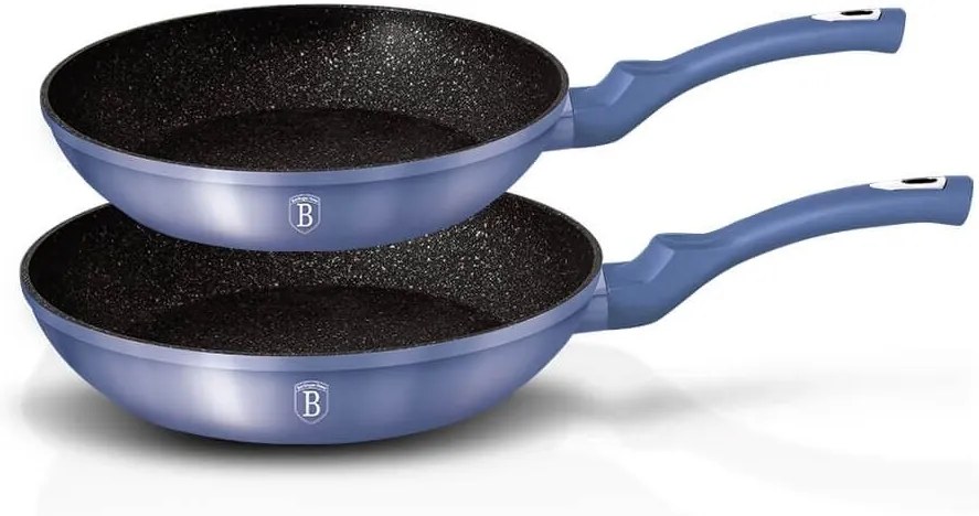 Set 2 tigai marmorate Metallic Line Royal Blue Edition Berlinger Haus BH 1657N