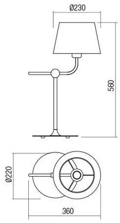 Redo 01-1980 - Lampă de masă MORRIS, 1xE27/42W/230V, albă
