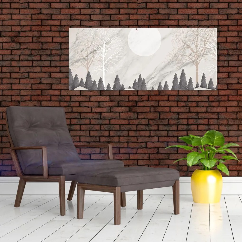 Tablou - Peisaj de iarnă (120x50 cm)