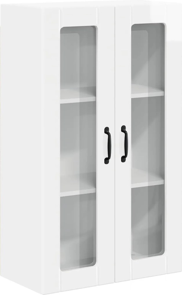 vidaXL Dulap suspendat de bucătărie cu ușă Alb lucios 60 x 31 x 100 cm