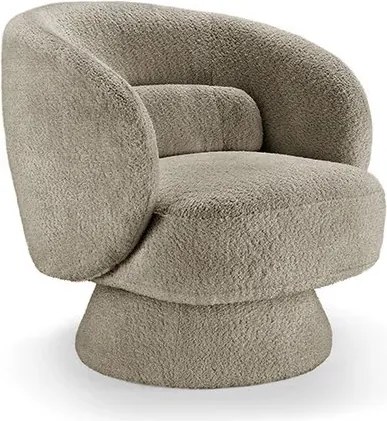 Fotoliu pivotant tesatura boucle taupe BOSSA NOVA