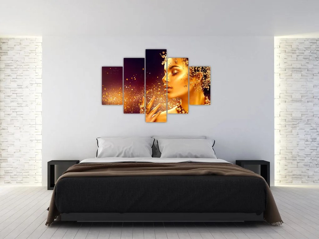 Tablou - Machiaj de aur (150x105 cm)