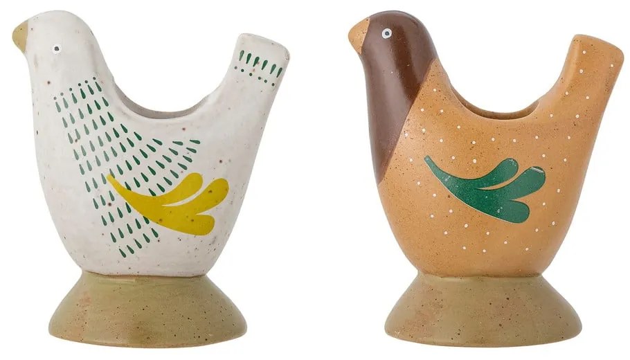 Sfeșnice 2 buc. din gresie Reem – Bloomingville