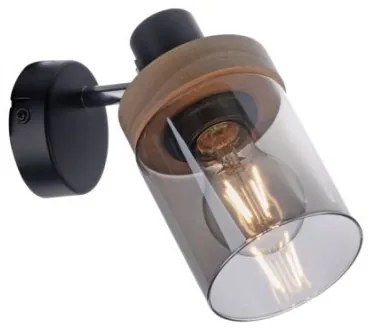 Spot de perete JUST LIGHT. 11311-18 PASQUAL 1xE27/40W/230V negru/ficus de cauciuc