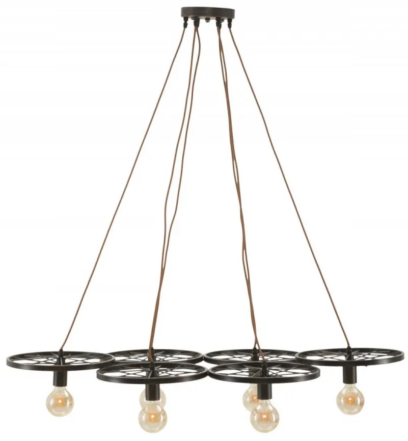 Lustra neagra din metal, 110 x 60 x 12 cm, Circle Mauro Ferreti