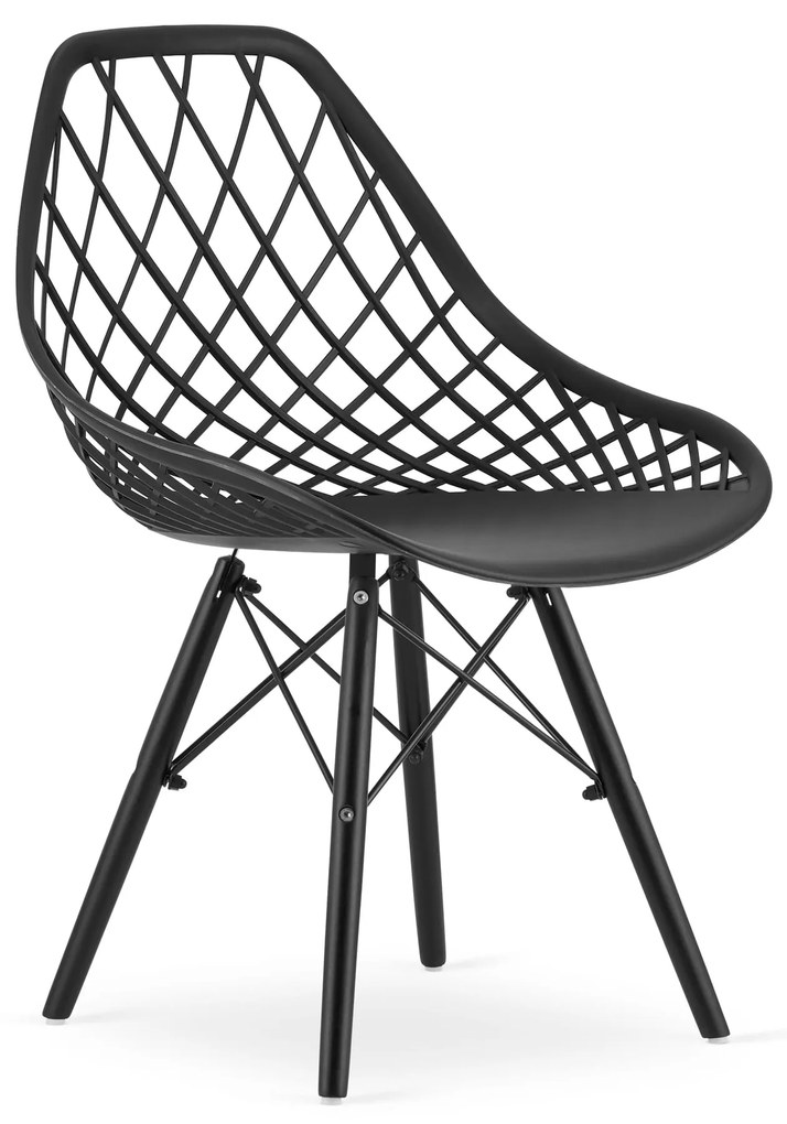 Promotie Scaun negru ROTEN cu picioare negre calitatea II