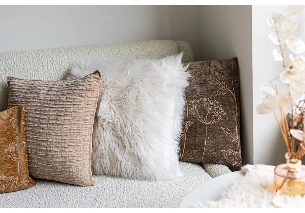 Pernă Tiseco Home Studio Sheepskin, 45 x 45 cm, gri