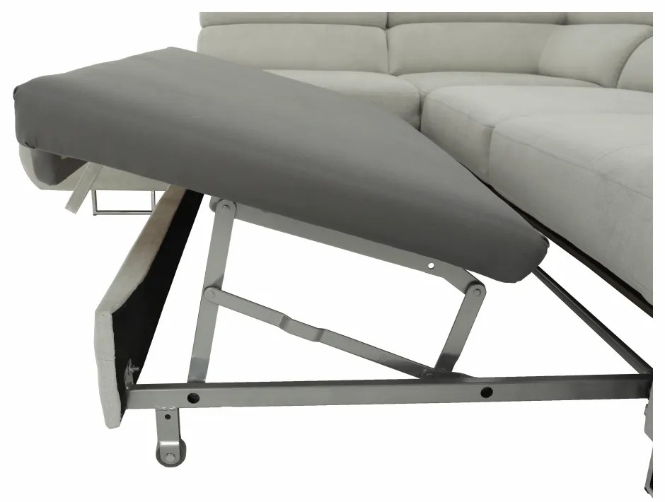 Set canapea cu spaţiu de depozitare, gri deschis, material textil, stânga, BUTON R