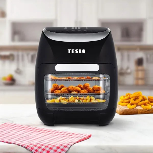 Friteuză cu aer cald digitală multifuncțională TESLA Electronics AirCook 11 l 2000W/230V