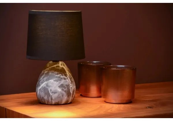 Lampă de masă MARMO 1xE14/40W/230V negru Lucide 47508/81/30