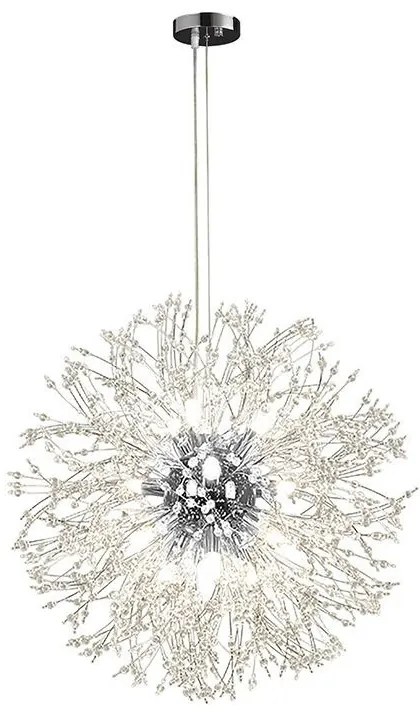 Candelabru led Cristal, Elit's, Evea F rotund Cromat, 50 cm