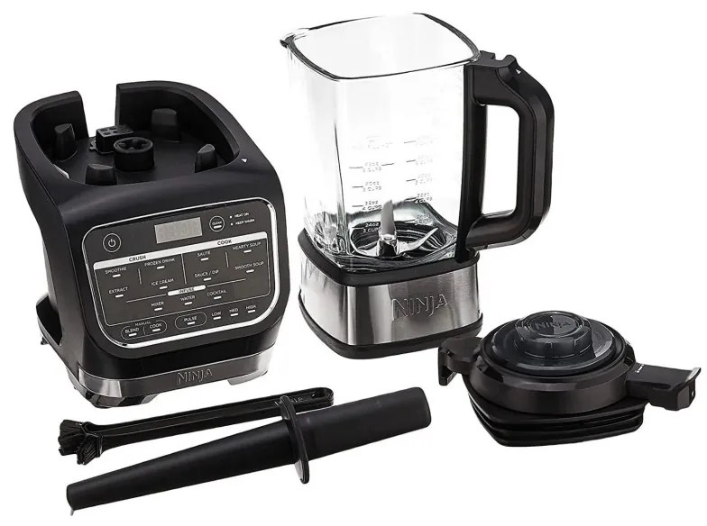 Blender Ninja HB150EU, 1000W, 1,7 l, 10 programe, Auto-iQ, 2in1, Sticla termorezistenta, Negru