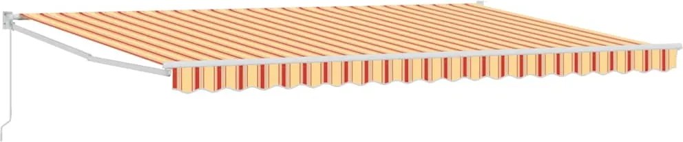 vidaXL Copertină Manual Galben și portocalie 500 x 300 x 165 cm