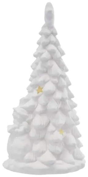 Decorațiune LED de Crăciun, brăduț, 2xAA, lumină alb caldă