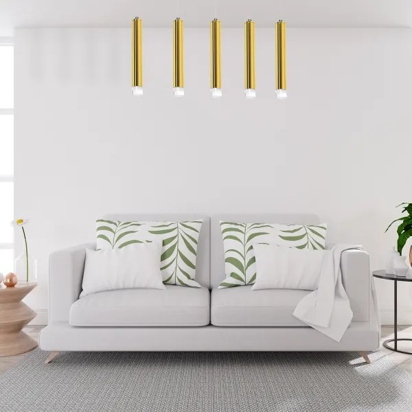 Lustră LED pe cablu GOLDIE 5xLED/25W/230V aurie