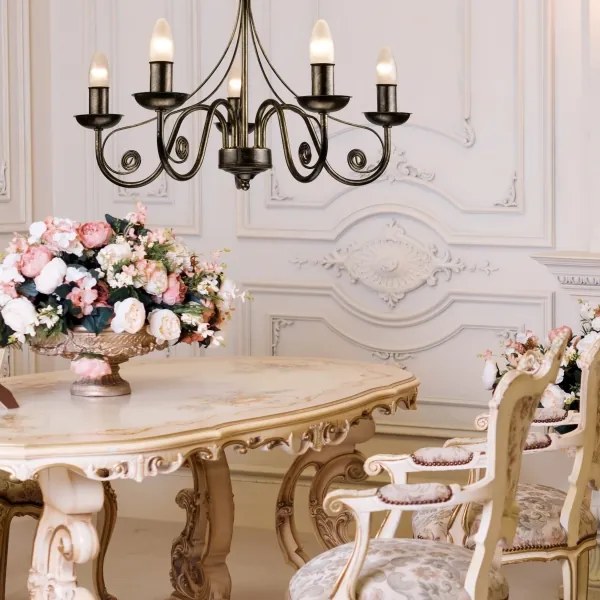 Lustră pe lanț DONATO 6xE14/40W/230V