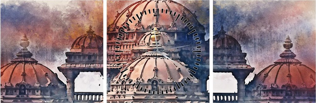 Tablou - Akshardham, New Delhi, India (cu ceas) (90x30 cm)