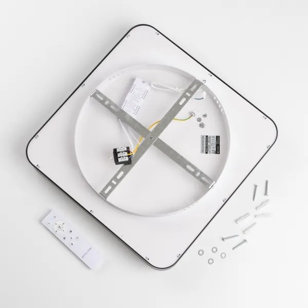 Brilagi - Plafonieră LED dimabilă FALCON II, 80 W, 230 V, 40 x 40 cm, neagră + telecomandă