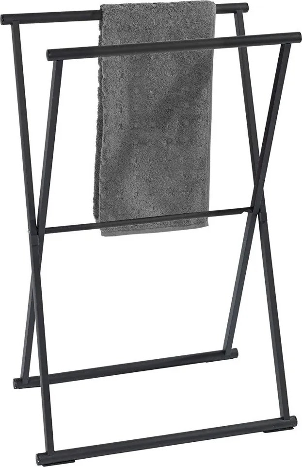 Cuier pliabil pentru prosoape si pentru haine LAVA negru, Wenko