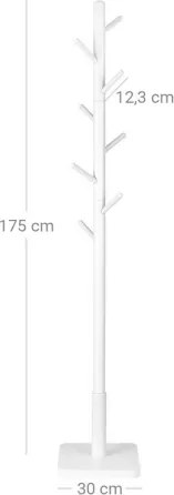 Cuier de podea LINEA, alb