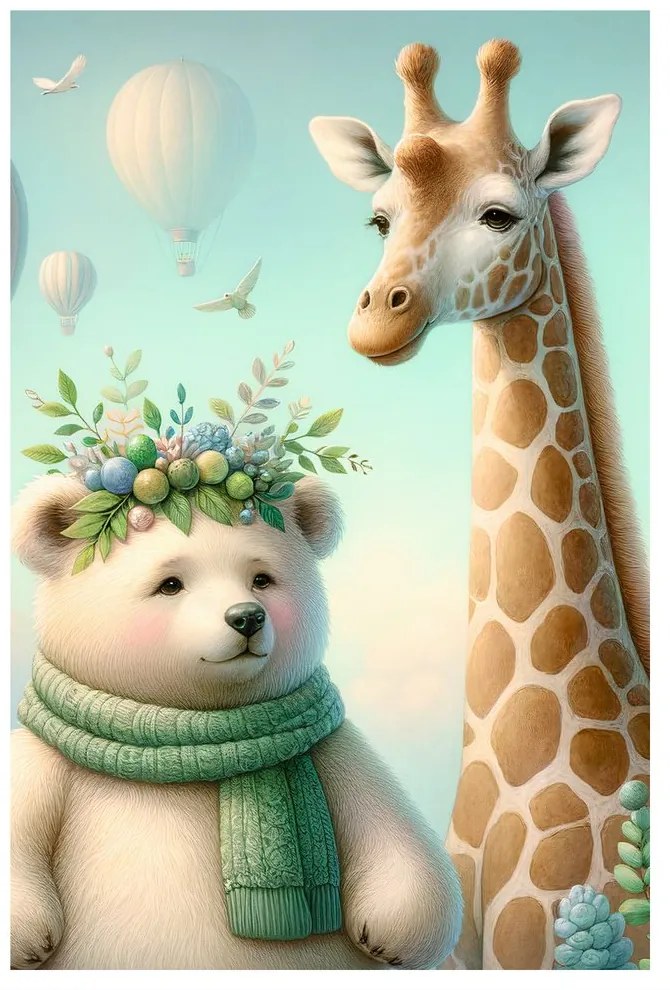 Tablou animale cu baloane