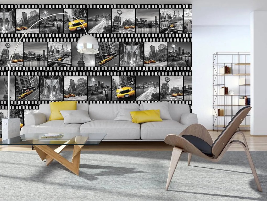 Fototapet - Rolă de film - New York (254x184 cm)