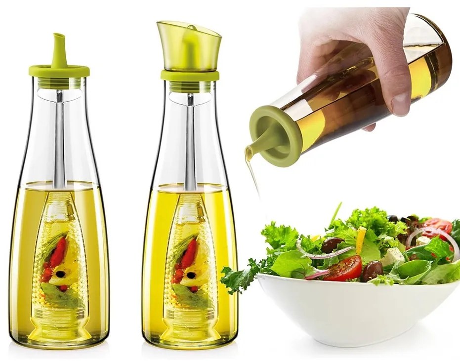 Recipient pentru ulei cu sită de filtrare, 500 ml
