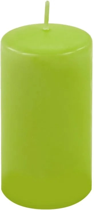 Set de lumânări pilon, 11,5 cm, Ø 6 cm, verde deschis, 12 bu