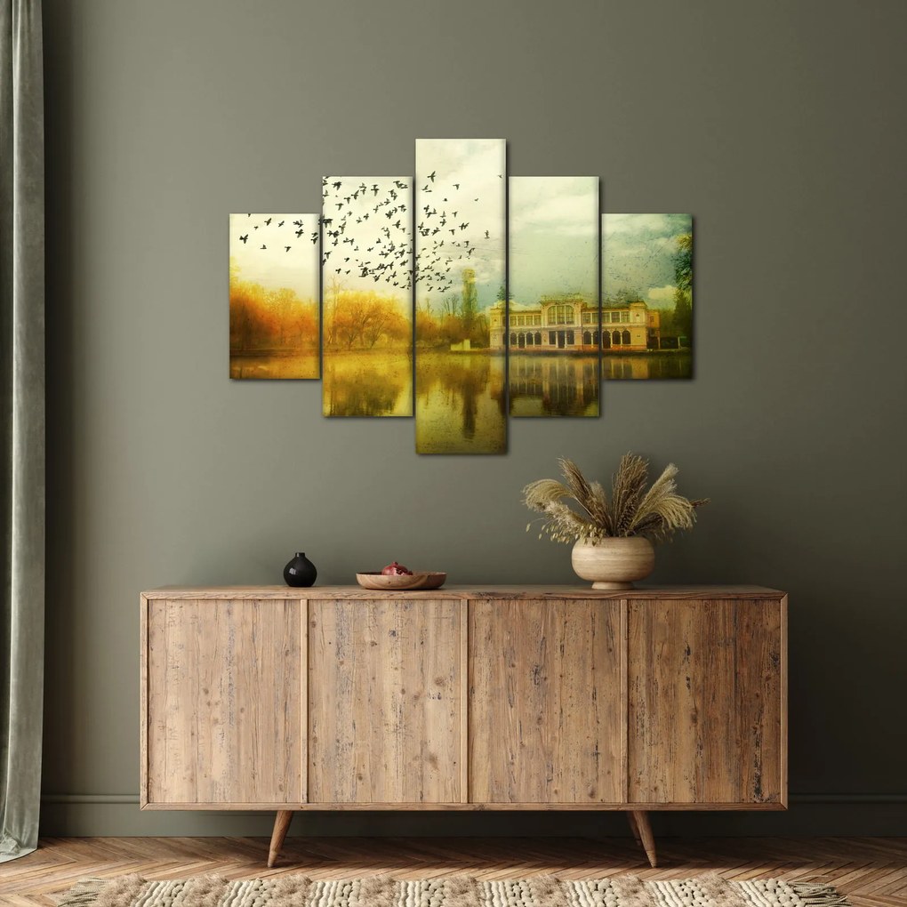Tablou peisajului pictat cu sediul (150x105 cm)