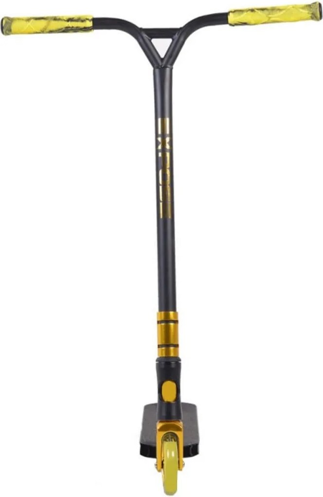 Trotineta Freestyle NOVOKIDS™ Xpose Stunter PRO, Maner 57 cm latime, Max 100 kg, Frana picior, Cadru si roti aluminiu, Diametru roata 110 mm,