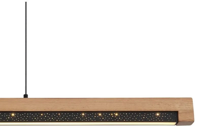 Lustra LED suspendata design natural lemn STARLA