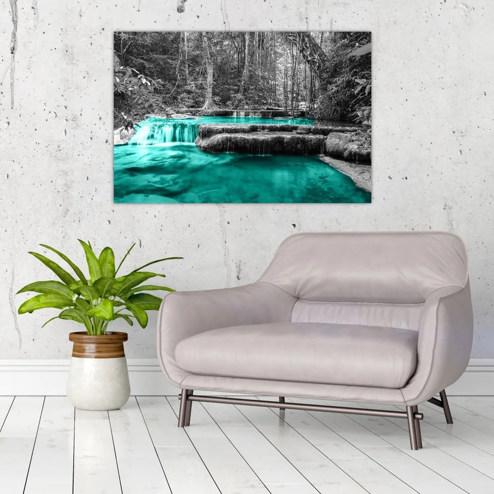 Tablou - Râul de iarnă (90x60 cm)