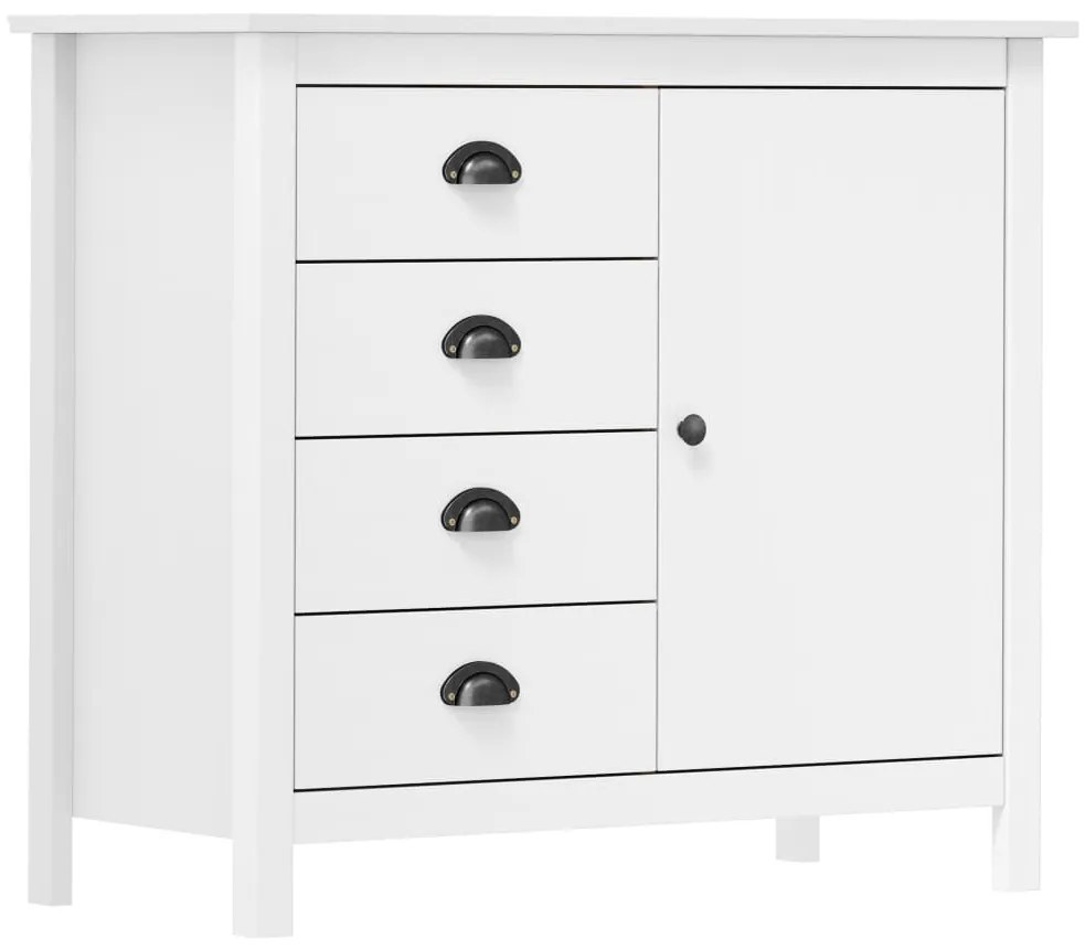 288936 vidaXL Servantă Hill Range, alb, 91 x 40 x 80 cm, lemn masiv de pin