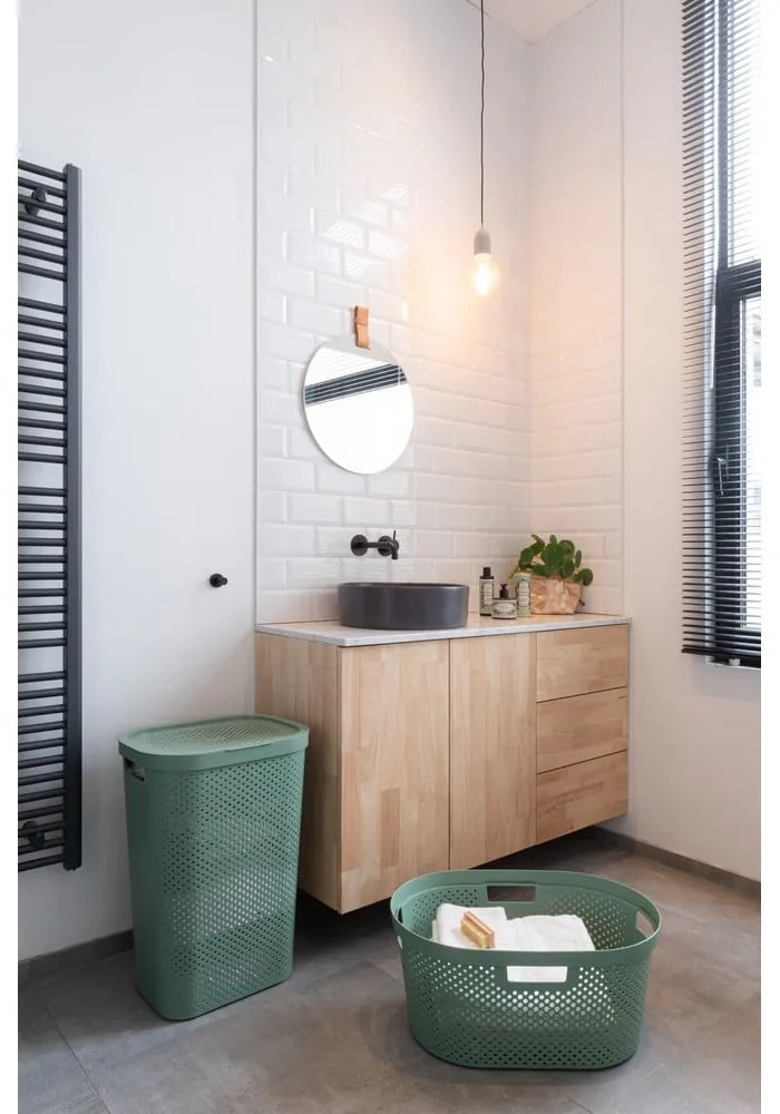 Coș de rufe Curver Infinity Hamper, 40 l, verde