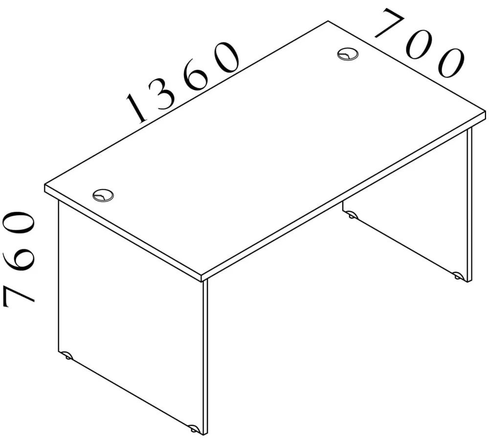 Masa Visio LUX 136 x 70 cm, stejar