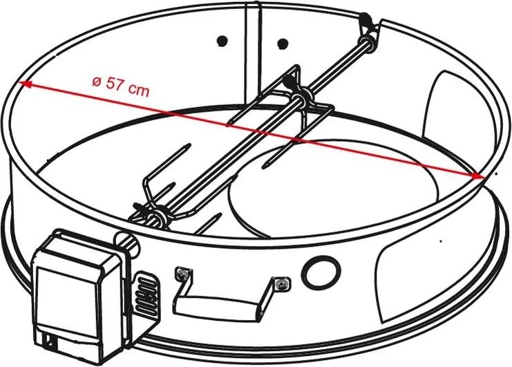 Rotisor cu inel și cuptor pentru pizza, pentru grătare FORNO