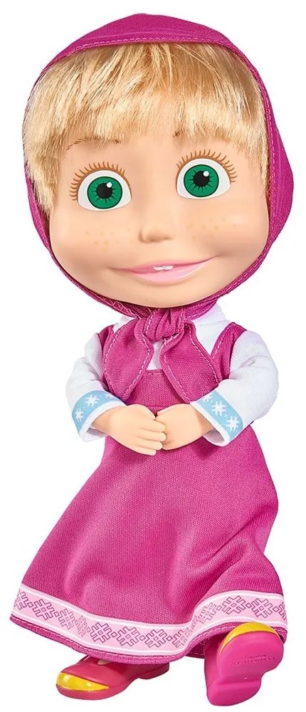 Set jucarii de plus Masha and The Bear, papusa Masha 23 cm si ursulet de plus 43 cm, Simba