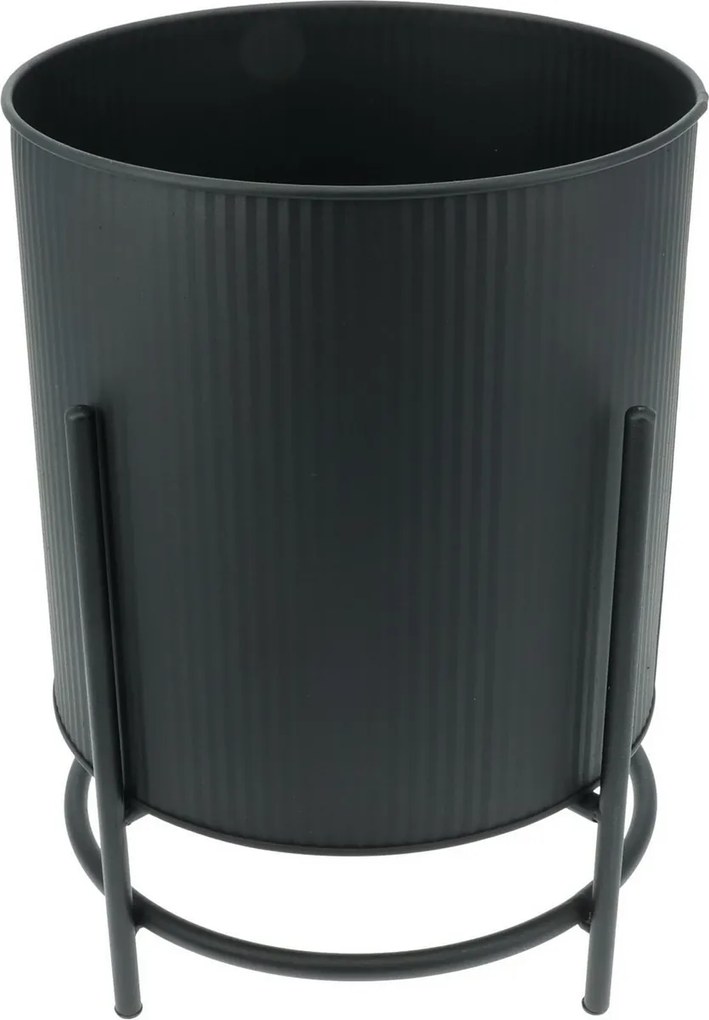 Set de suporturi metalice pentru flori Celano negru, 2 buc.