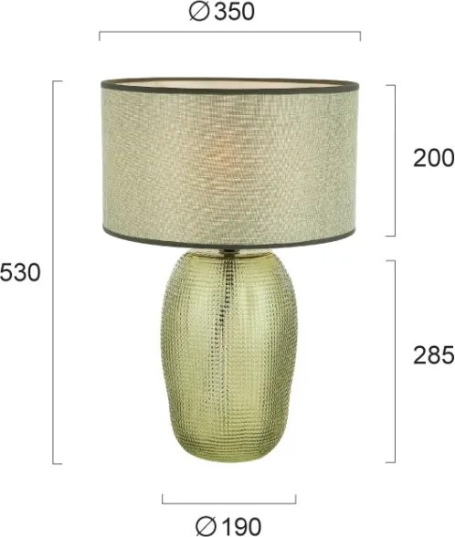 Lampă de masă JENIFER 1xE27/40W/230V verde