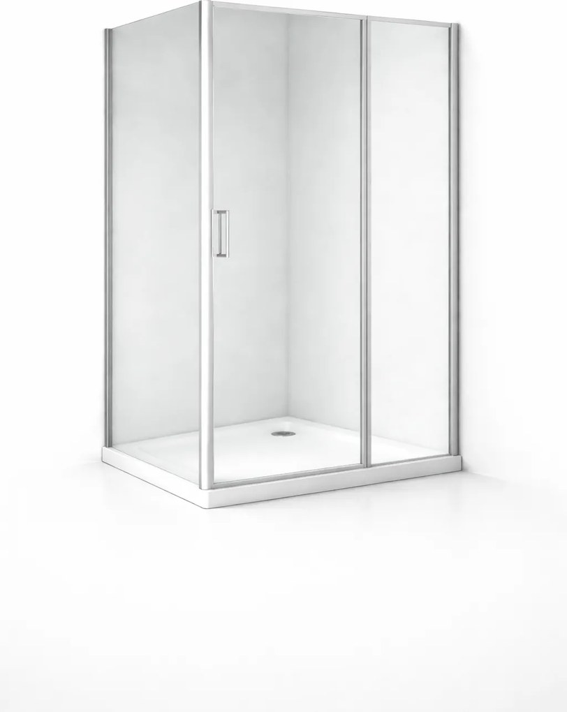 Cabina dus sticla securizata 6 mm, usa batanta, dimensiuni 80x100 cm