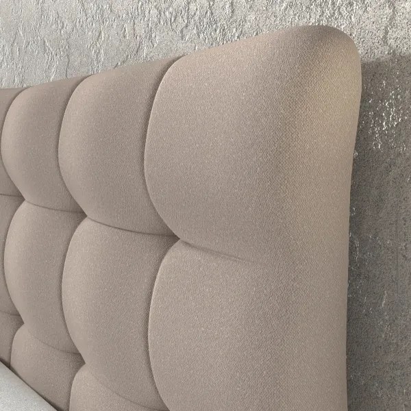 Pat saltea boxspring SOFIA 180x200 cm, bej, cu topper inclus