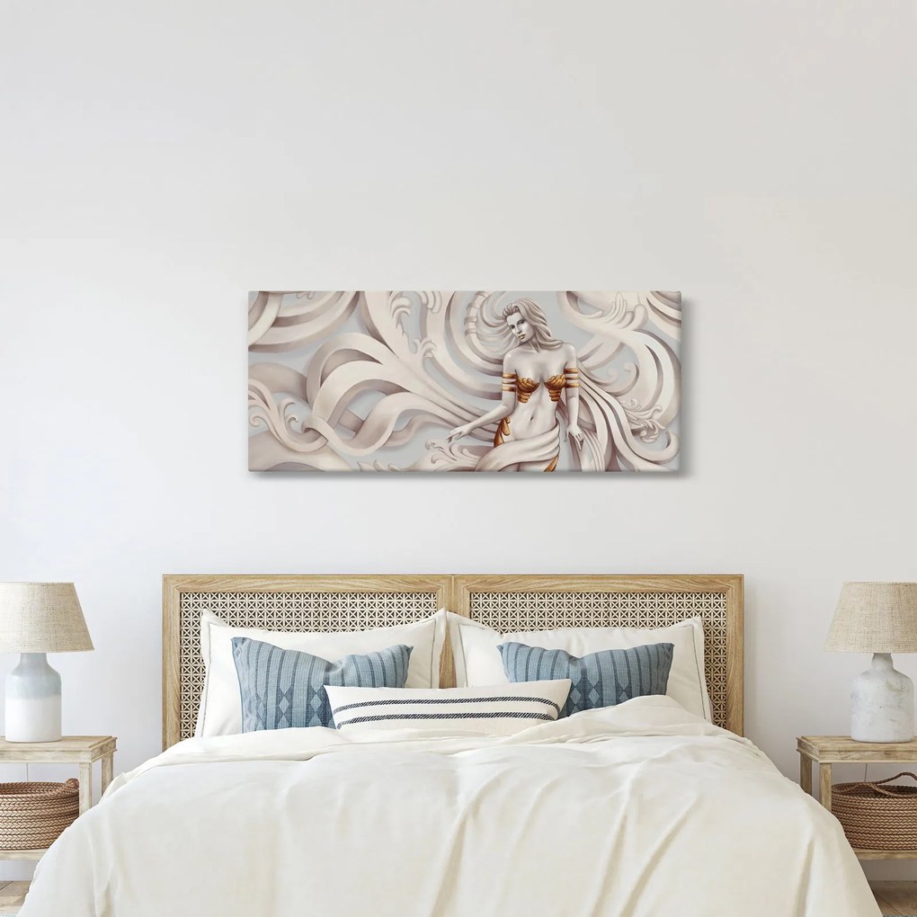 Tablou - Zeița motiv floral (120x50 cm)