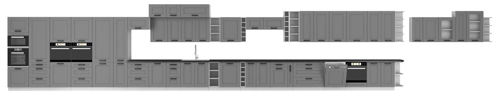 Dulap de bucătărie pentru alimente Lucid 60 DKS 210 3S 1F (dustgrey + alb). 1045560
